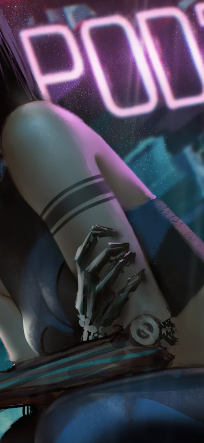 Fond d'écran iPhone Cyborg Cyberpunk Girl 4k