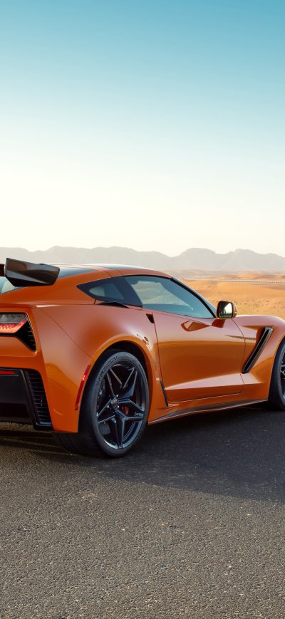 Fond d'écran iPhone Chevrolet Corvette ZR1 2019 Rear