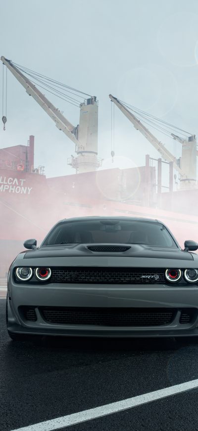 Fond d'écran iPhone Dodge Challenger Front 4k