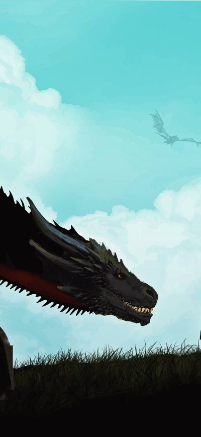 Fond d'écran iPhone Jon Snow And Khalessi Dragon Artwork