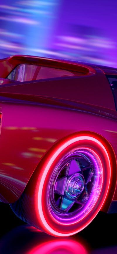 Fond d'écran iPhone Ferrari Testarossa Retrowave
