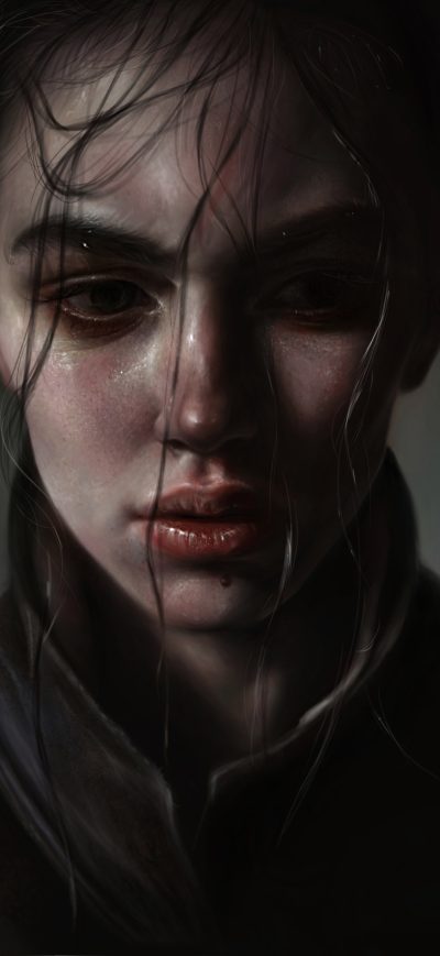 Fond d'écran Woman In The Night sur iPhone