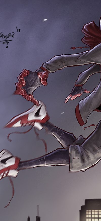 Fond d'écran iPhone SpiderMan Into The Spider Verse New Arts