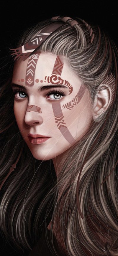 Fond d'écran iPhone Fantasy Portrait Girl Dark 4k
