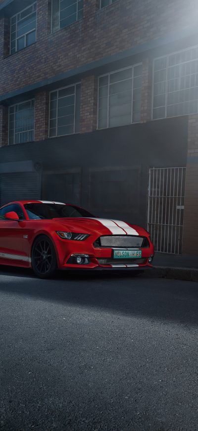 Fond d'écran iPhone Ford Mustang 50 Gt Race Red 4k