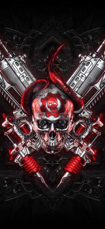 Fond d'écran iPhone 4k Gears Of War Logo Art