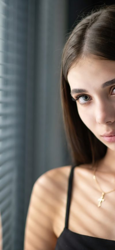 Fond d'écran iPhone Girl Depth Eyes Closeup 8k