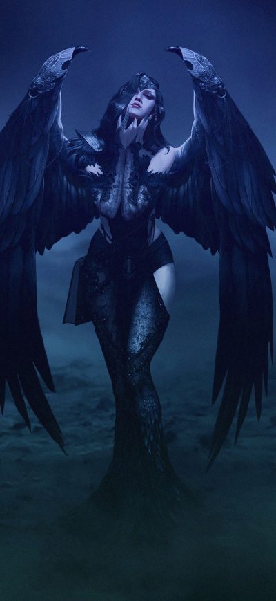Fond d'écran iPhone Gothic Angel 4k