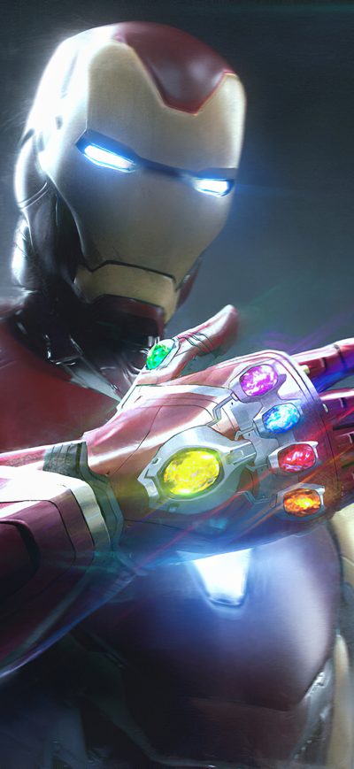 Fond d'écran iPhone Iron Man Infinity Stones