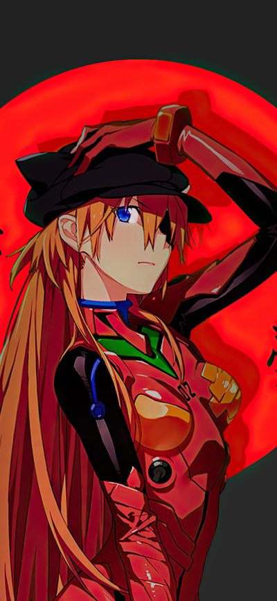 Fond d'écran iPhone Asuka Langley Soryu Minimal 4k