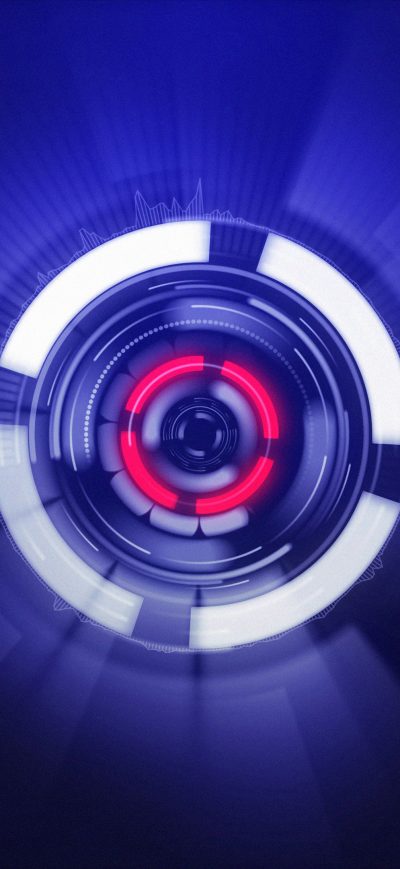 Fond d'écran iPhone Neon Sphere Red Blue Purple 4k