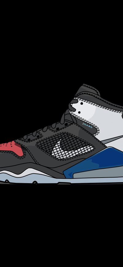 Fond d'écran iPhone Nike Sneakers Illustration 5k