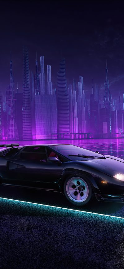 Fond d'écran iPhone Retropunk Lamborghini Classic