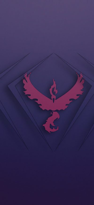 Fond d'écran iPhone Phoenix Pokemon Logo 4k