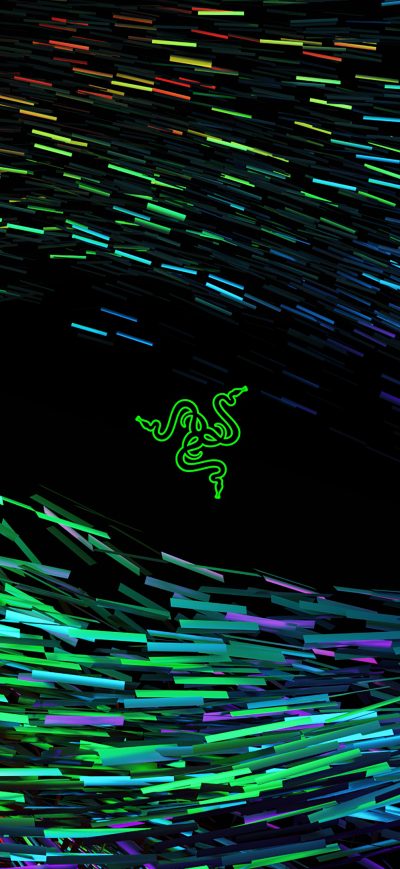 Fond d'écran iPhone Razer Abstract Waves 5k