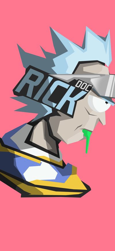 Fond d'écran iPhone Rick And Morty Facet Minimal 8k