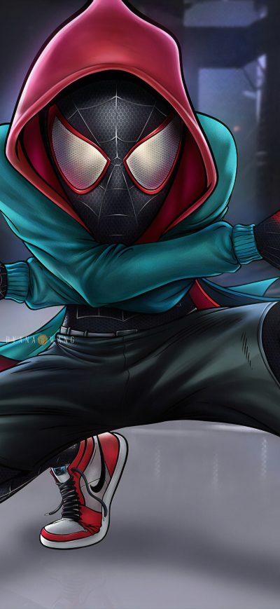 Fond d'écran iPhone Spiderman 4k Miles Morales