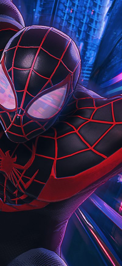 Fond d'écran iPhone Artwork Spider Man Miles 2020