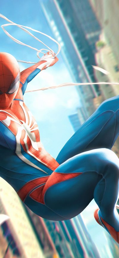 Fond d'écran iPhone Spiderman In City 4k