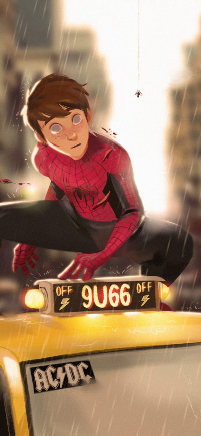 Fond d'écran Spidey Tax Ride sur iPhone