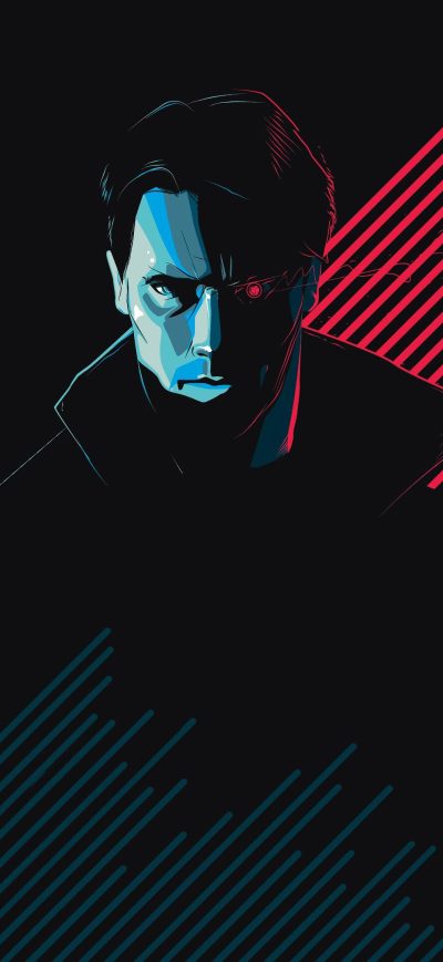 Fond d'écran iPhone Terminator Minimalist Arnold Schwarzenegger 4k