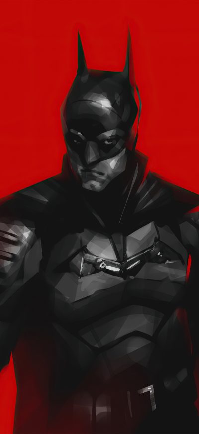 Fond d'écran iPhone The Batman 2021 Red
