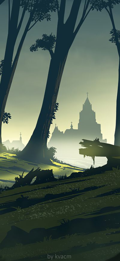 Fond d'écran iPhone Warrior Forest Edge 4k