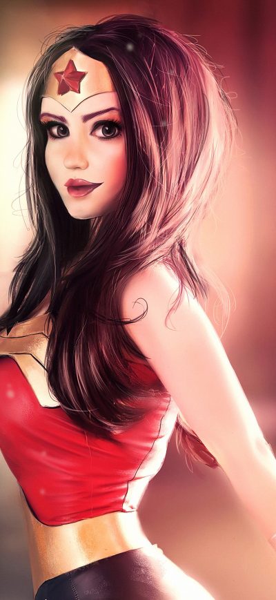 Fond d'écran iPhone Wonder Woman 4k Artnew