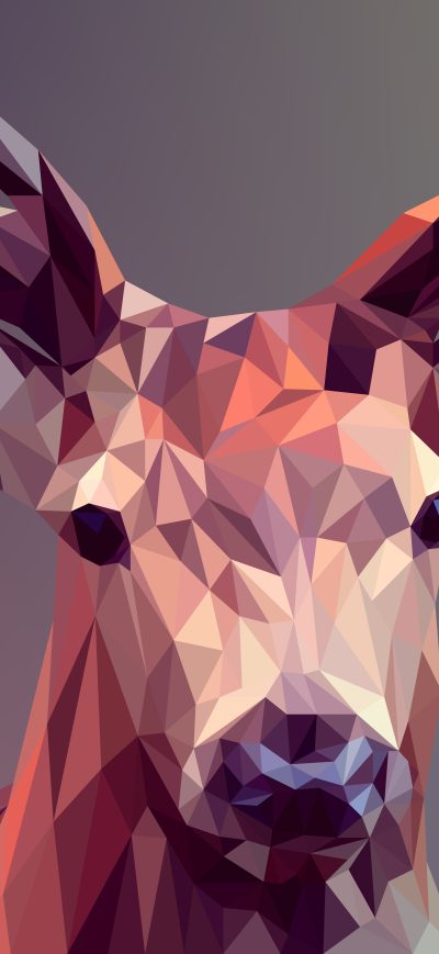 Fond d'écran iPhone Deer Polygon Art 8k