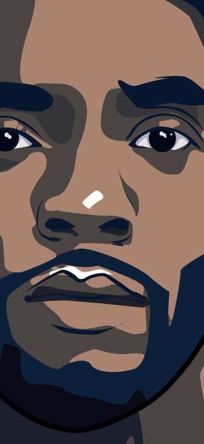 Fond d'écran iPhone Chadwick Boseman Illustration