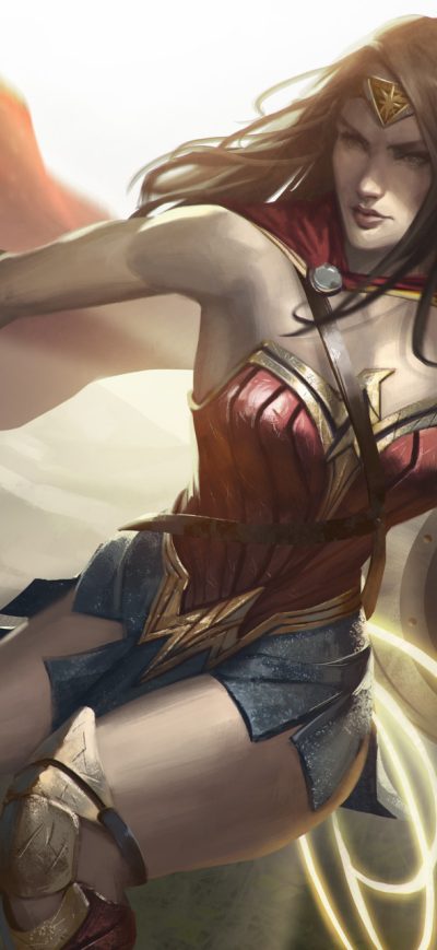 Fond d'écran iPhone Wonder Woman Artwork 2018