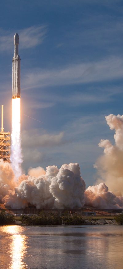 Fond d'écran iPhone Falcon Heavy Space X Launch
