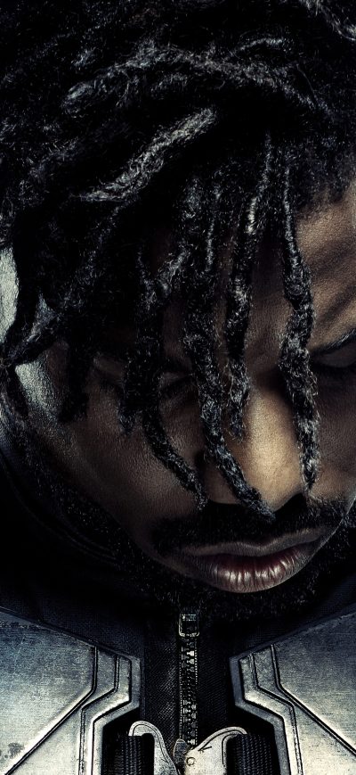 Fond d'écran iPhone Michael B Jordan Black Panther Poster 4k 5k