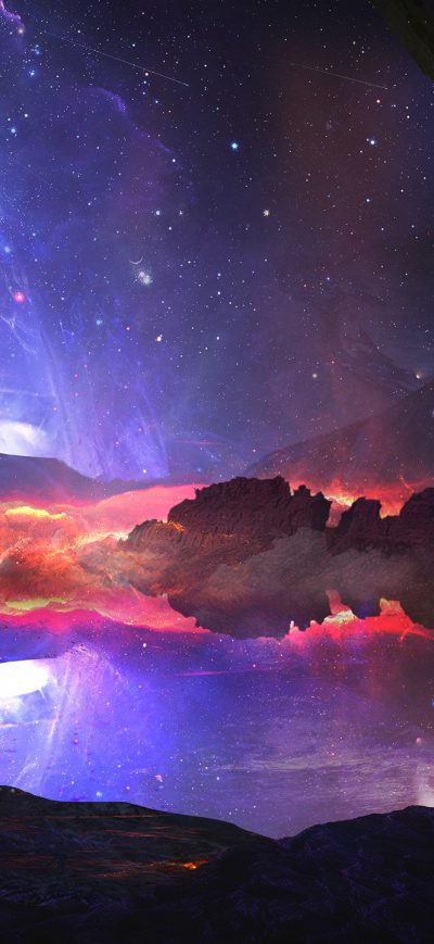 Fond d'écran iPhone Astronaut Autumn Aurora Artwork