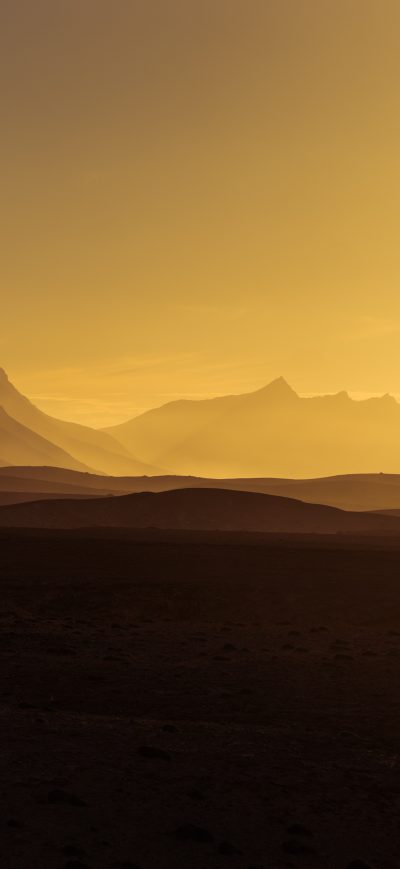 Fond d'écran iPhone Golden Hour Orange Sunrise Mountains View