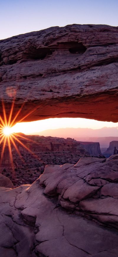 Fond d'écran iPhone Sunrise Under Arch 4k