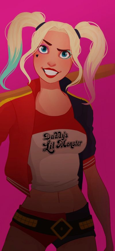 Fond d'écran iPhone Harley Quinn With Baseball Bat