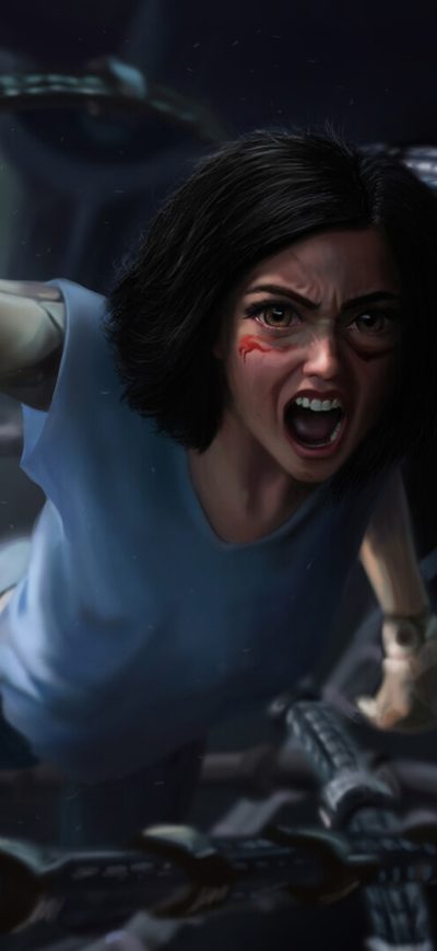 Fond d'écran iPhone Alita Battle Angel Fan Art