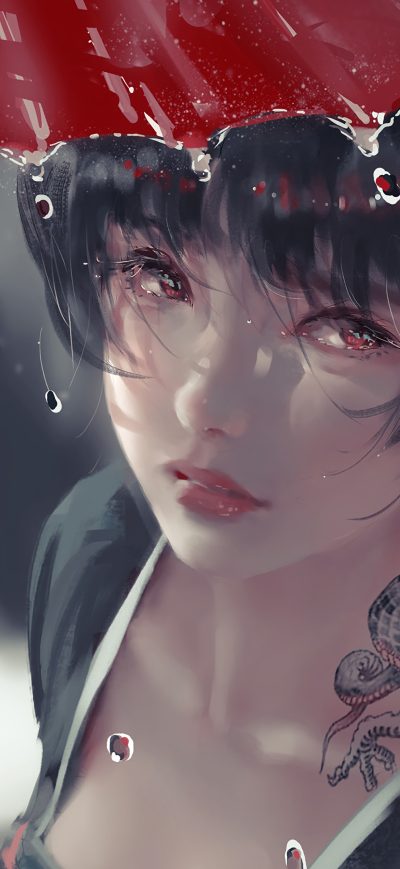 Fond d'écran iPhone Drizzle Anime Girl With Umbrella
