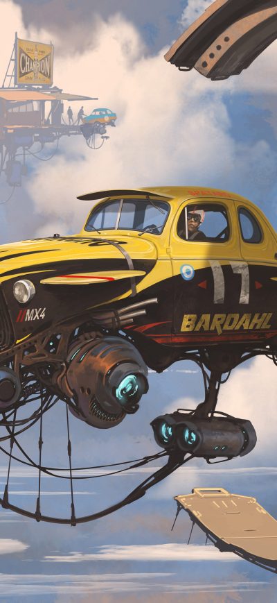 Fond d'écran Refuel In Hover World 4k sur iPhone