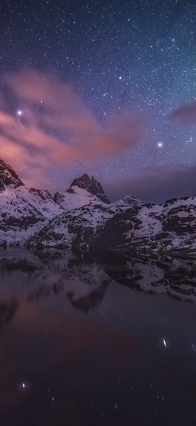 Fond d'écran iPhone Aurora Constellations Sky Nature 4k