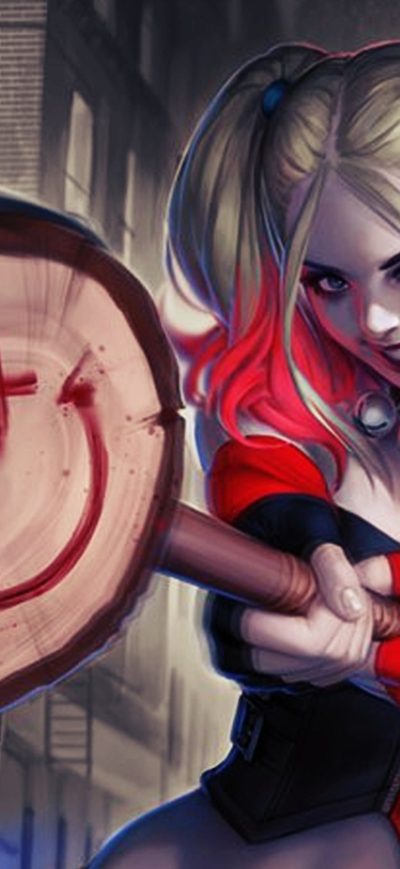Fond d'écran Harley Quinn New Art sur iPhone