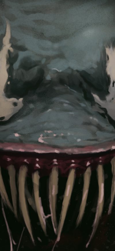Fond d'écran iPhone Venom Face Closeup Art