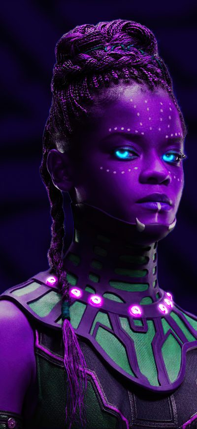 Fond d'écran iPhone Shuri Black Panther Wakanda Forever 8k
