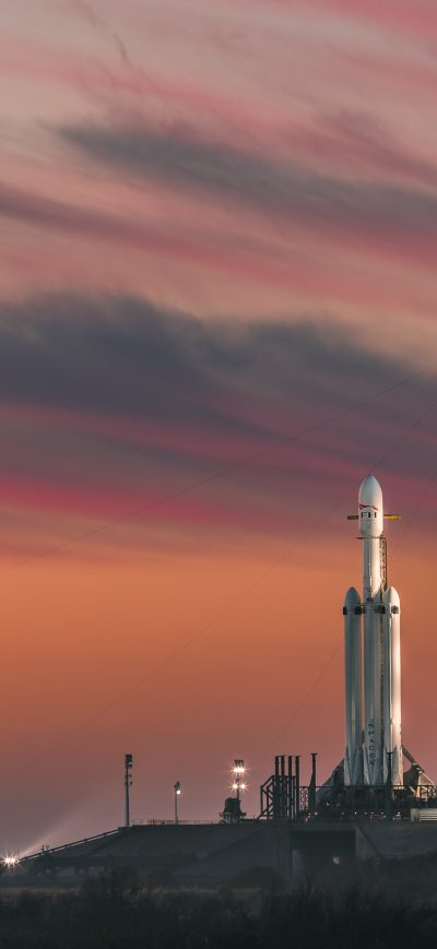 Fond d'écran iPhone Falcon Heavy Space X