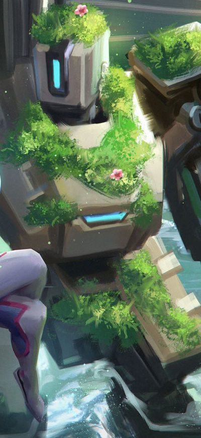 Fond d'écran iPhone Dva Overwatch Artwork 2018