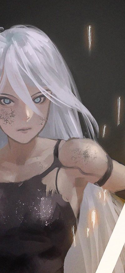 Fond d'écran Nier Automata A2 Artwork sur iPhone