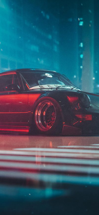 Fond d'écran RWB 964 Wagon sur iPhone