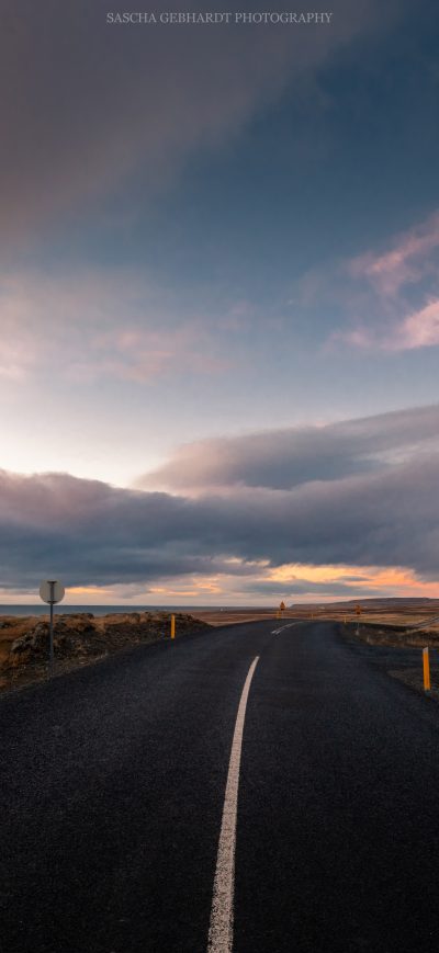Fond d'écran iPhone Iceland Sunset 8k