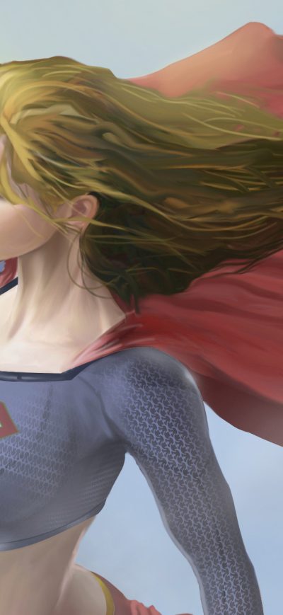 Fond d'écran iPhone Supergirl Cape Flying